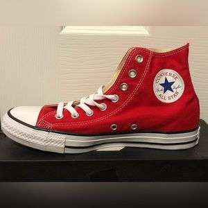 Red High Top Converse Chuck Taylor All Star Classic